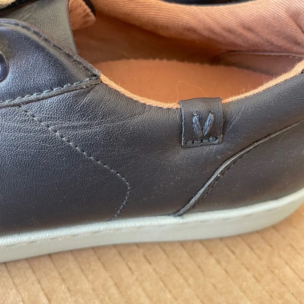 Vionic Pro Shoes Womens 10 Navy Blue Leather Mable Athletic Casual Comfort